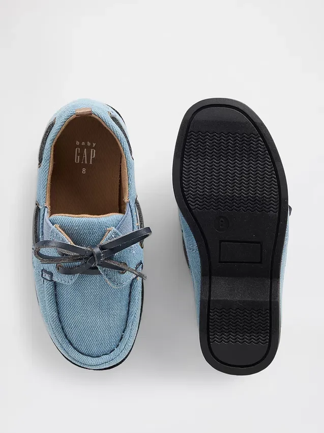 Båtskor i denim för småbarn