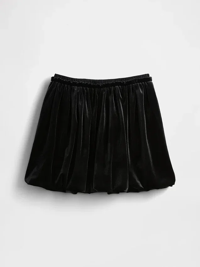 Bubbelkjol i velour för barn