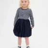 Bubbelklänning i blandade material för Baby & Småbarn