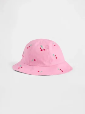 Buckethat för småbarn med körsbärsmotiv
