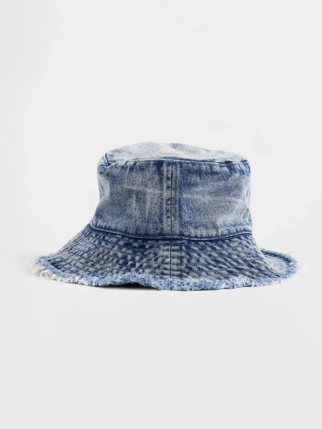 Buckethat i denim för barn