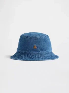 Buckethat i denim för småbarn med Brannan Bear