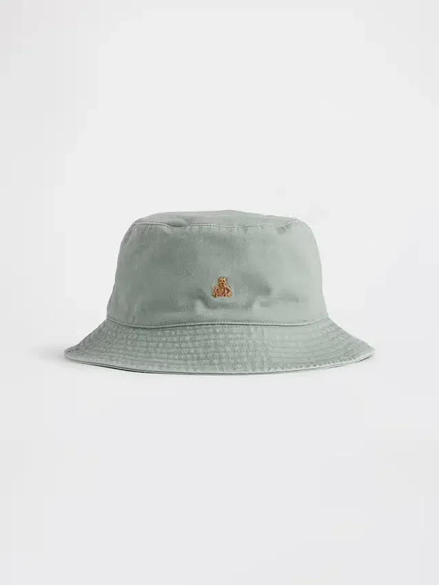 Buckethat i twill för småbarn med Brannan Bear