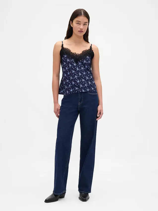 Camisole med spetskant