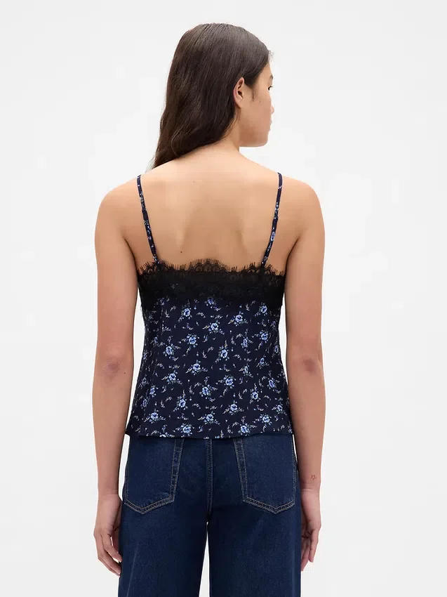 Camisole med spetskant
