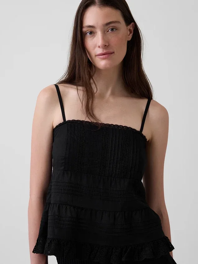 Camisole med spetskant