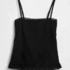 Camisole med spetskant