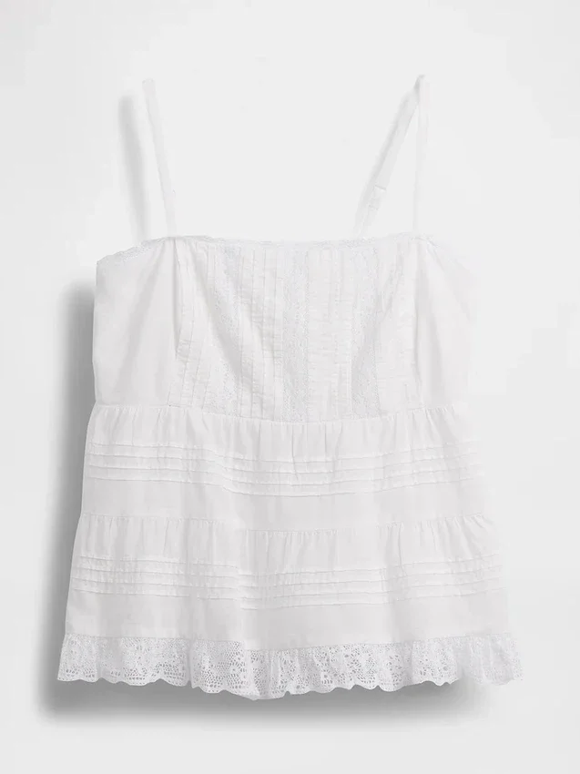 Camisole med spetskant