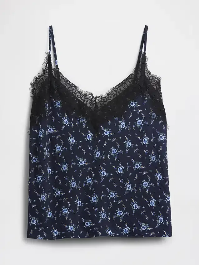 Camisole med spetskant
