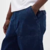 Canvas-jeans med baggy passform