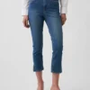 Capri-jeans med hög midja