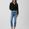 Capri-jeans med låg midja