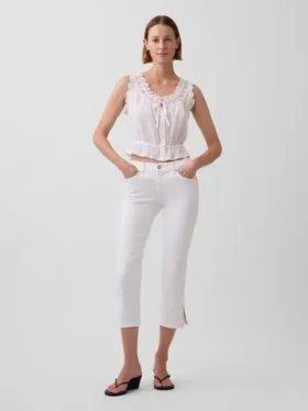 Capri-jeans med låg midja