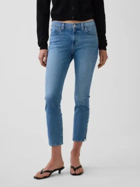 Capri-jeans med låg midja