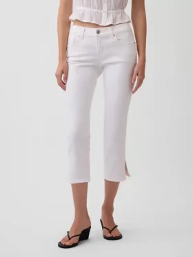 Capri-jeans med låg midja