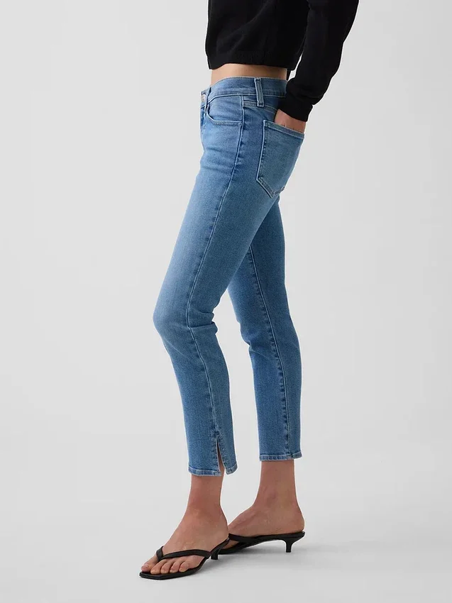 Capri-jeans med låg midja