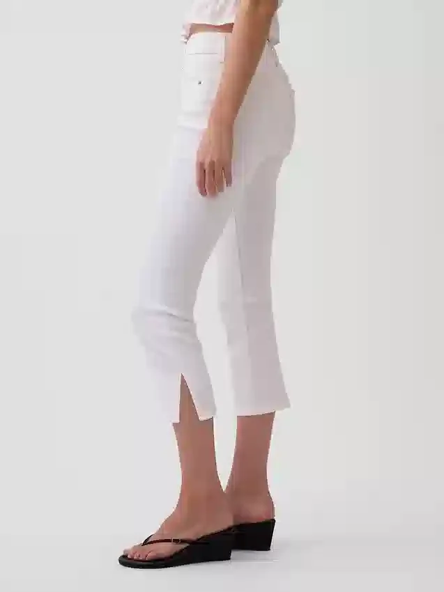 Capri-jeans med låg midja