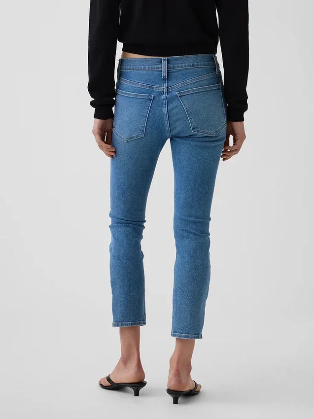 Capri-jeans med låg midja