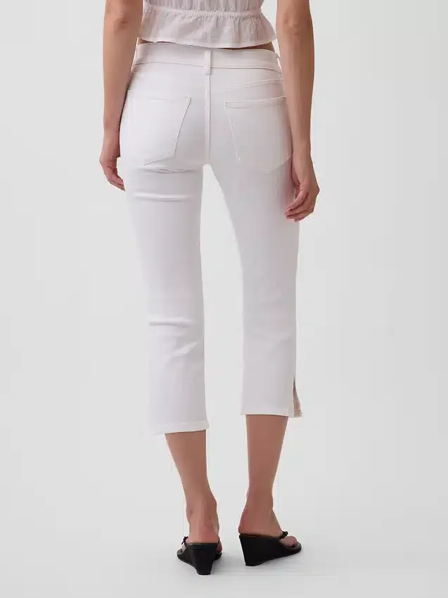 Capri-jeans med låg midja