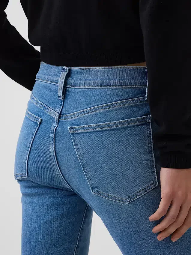 Capri-jeans med låg midja