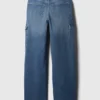 Cargojeans med hög midja och vida ben