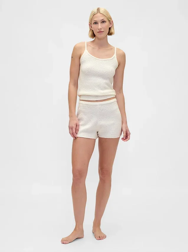 CashSoft Boucle-tröja, shorts