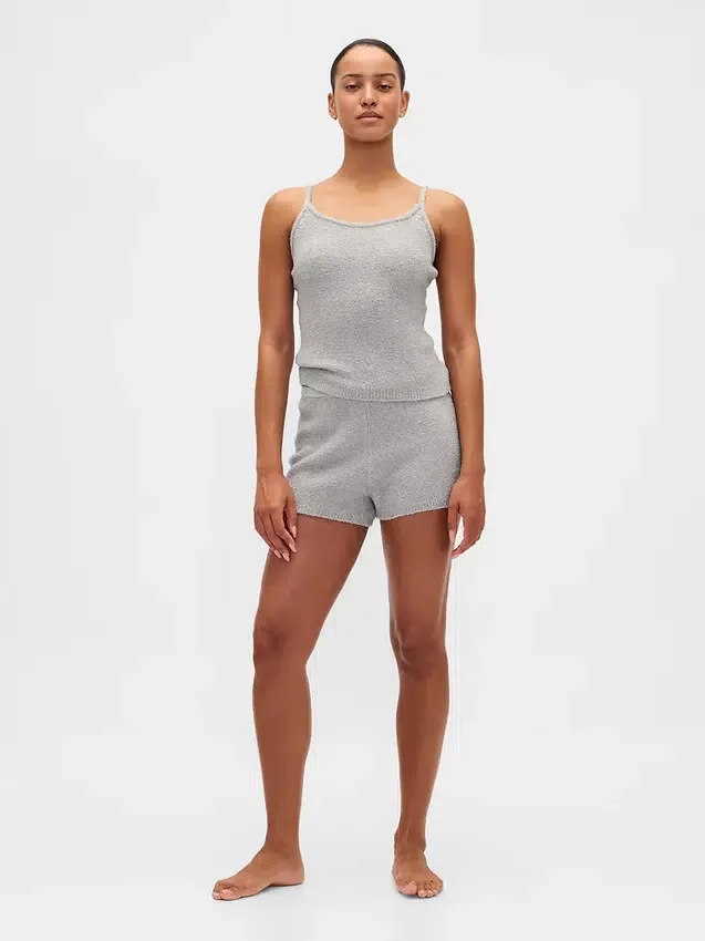 CashSoft Boucle-tröja, shorts