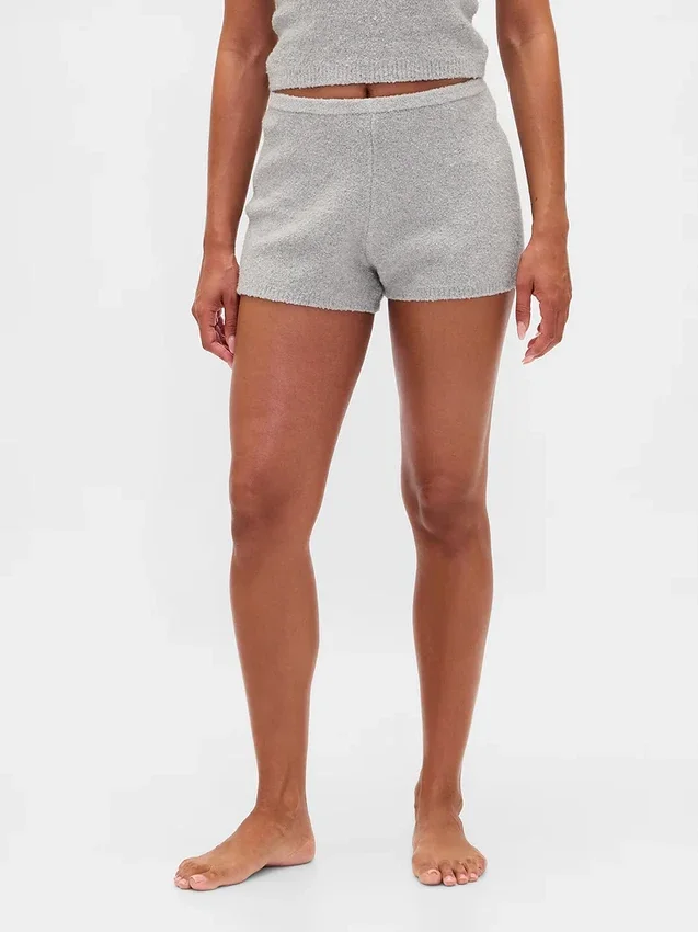 CashSoft Boucle-tröja, shorts
