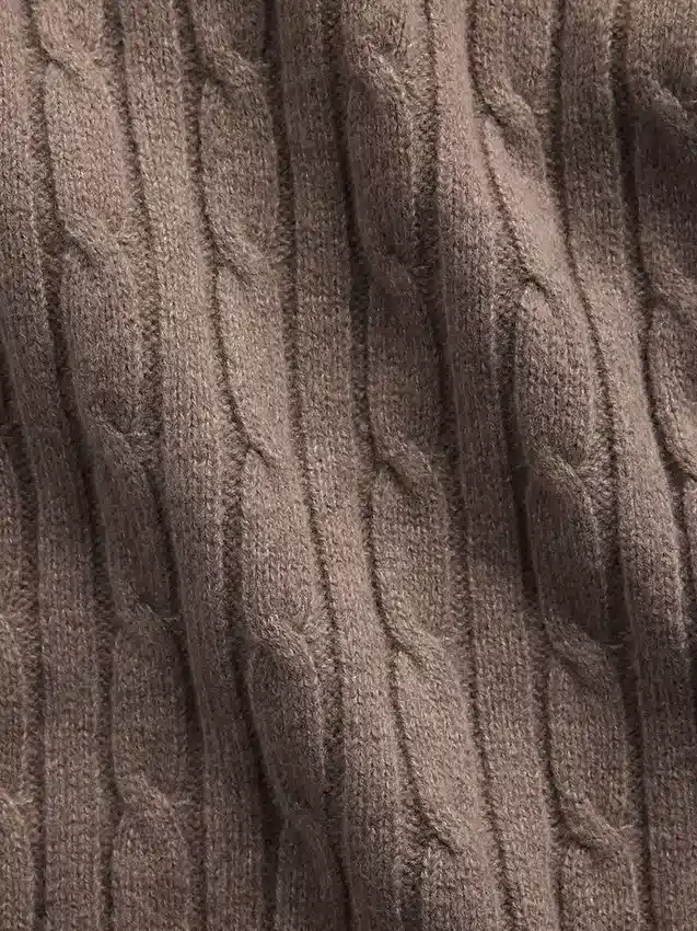 CashSoft-byxor i kabelstickat med bootcut-passform
