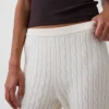 CashSoft-byxor i kabelstickat med bootcut-passform