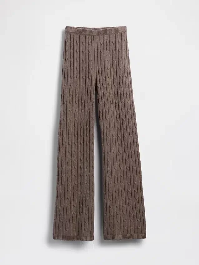 CashSoft-byxor i kabelstickat med bootcut-passform