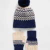 CashSoft Fair Isle-hatt och handskar för barn