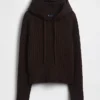 CashSoft-hoodie i avslappnad kabelstickning