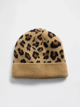 CashSoft-mössa med leopardmönster för barn