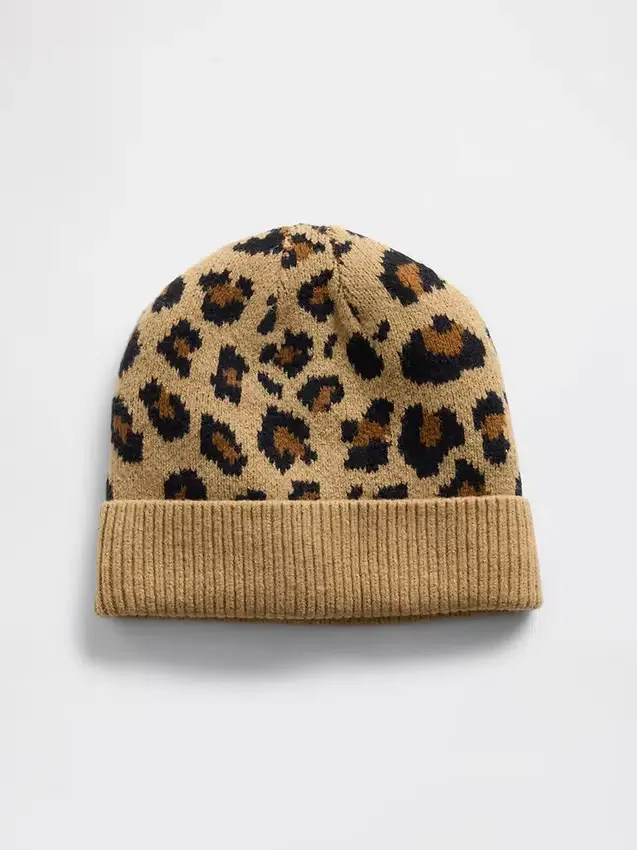 CashSoft-mössa med leopardmönster för barn