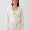 CashSoft oversized hoodie med dragkedja och shakerstickning