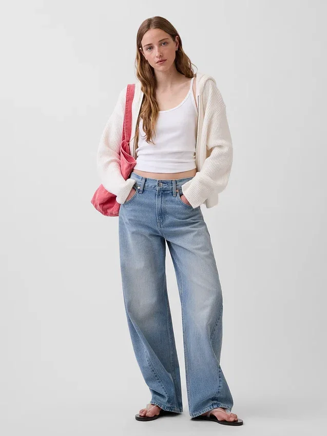 CashSoft oversized hoodie med dragkedja och shakerstickning