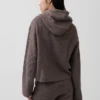 CashSoft oversized hoodie med dragkedja och shakerstickning