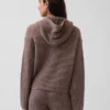 CashSoft oversized hoodie med dragkedja och shakerstickning