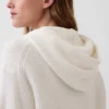 CashSoft oversized hoodie med dragkedja och shakerstickning