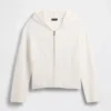 CashSoft oversized hoodie med dragkedja och shakerstickning