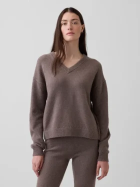 CashSoft Oversized tröja med V-ringning