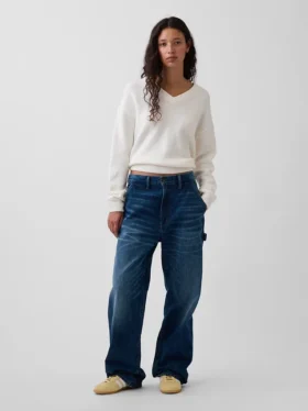 CashSoft Oversized tröja med V-ringning
