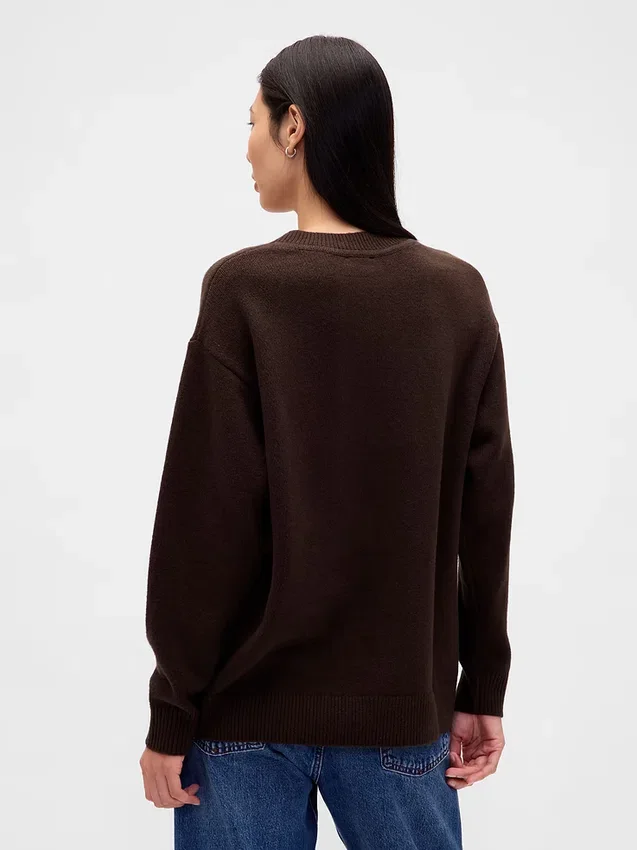 CashSoft Oversized tröja med V-ringning