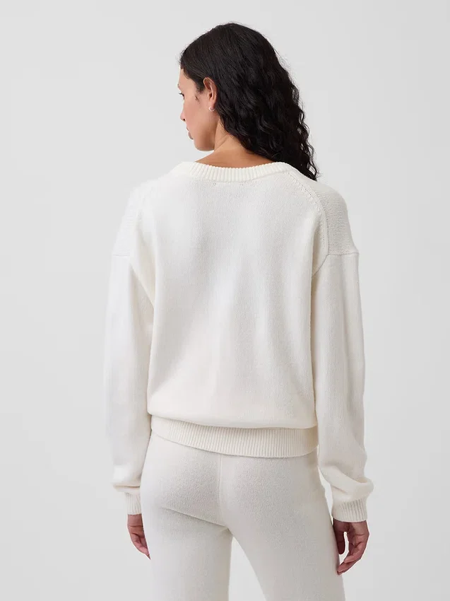 CashSoft Oversized tröja med V-ringning