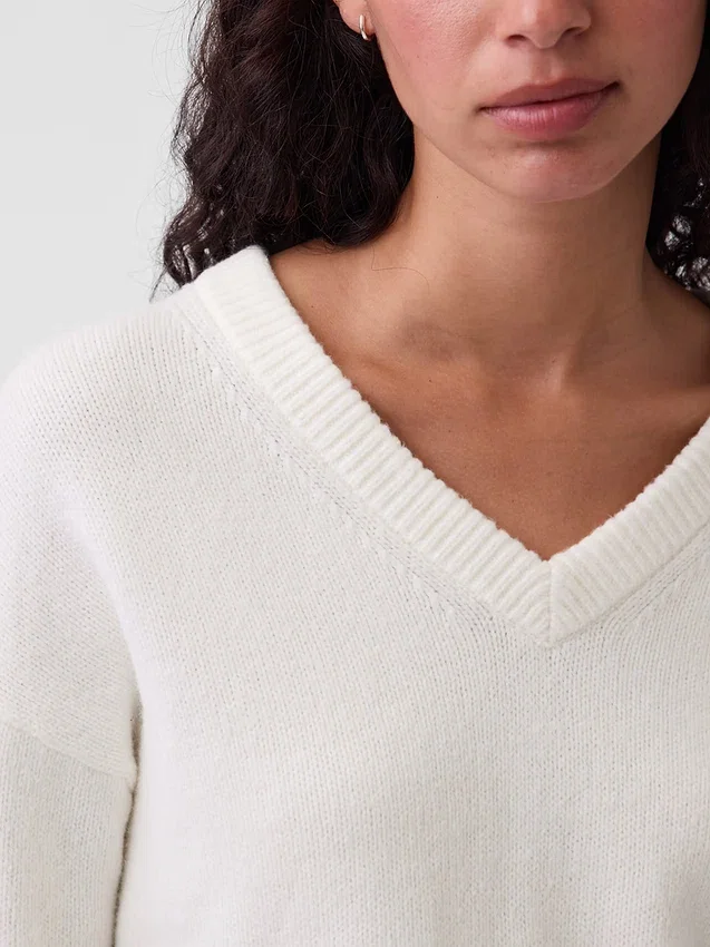 CashSoft Oversized tröja med V-ringning