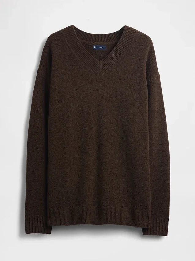 CashSoft Oversized tröja med V-ringning