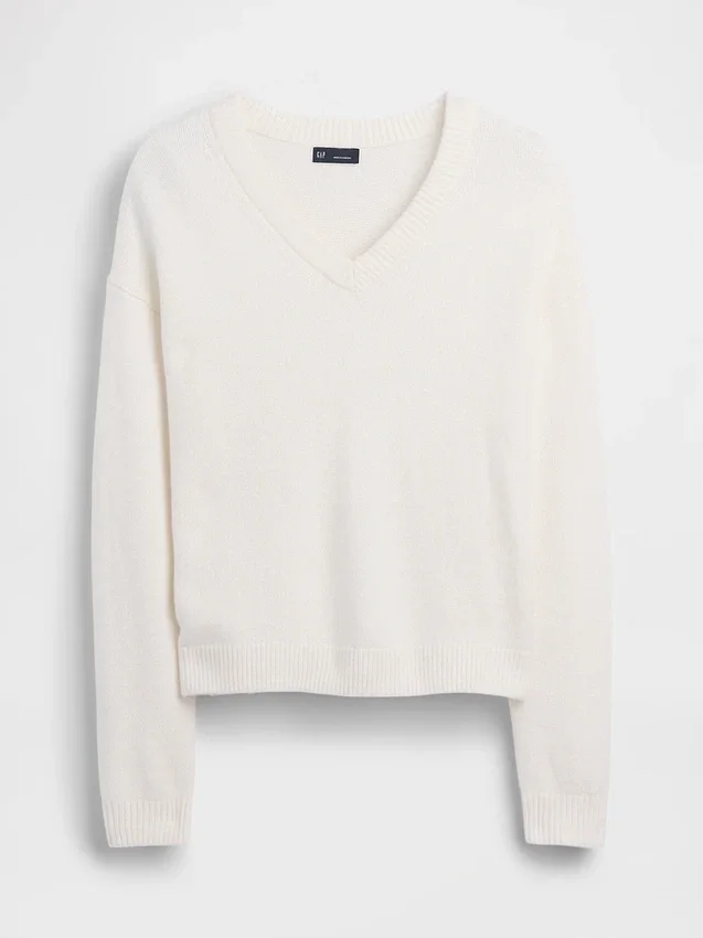 CashSoft Oversized tröja med V-ringning