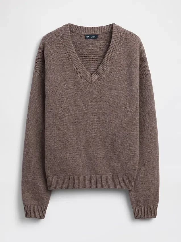 CashSoft Oversized tröja med V-ringning