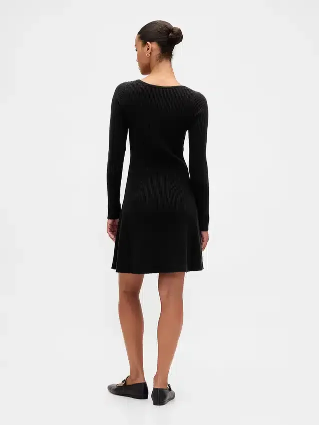 CashSoft Rib Mini Tröja-Klänning
